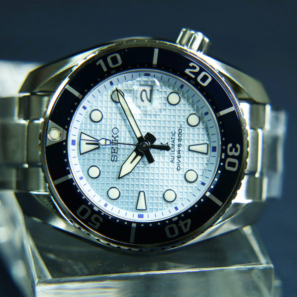 Seiko Prospex Automatic 200M Ice Diver Special Edition Icy Blue Sumo SPB179 Watchoutzinternational 