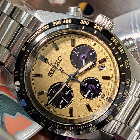 Seiko Prospex Speedtimer Solar Chronograph Yellow Dial SSC817 SBDL089 –  WATCH OUTZ