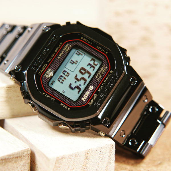 Casio G-Shock MR-G MRG-B5000 Series Super Titanium Solar Multi-Band-6 Black MRG-B5000B-1 www.watchoutz.com