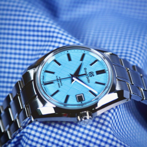 Grand Seiko Heritage Collection 9S85 Ginza Grid 2022 Baby Blue Limited Edition SBGH297 www.watchoutz.com