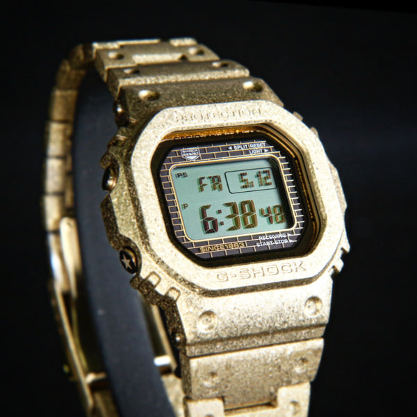 Casio G-Shock 40th Anniversary Full Metal Square Face Recrystallised Gold GMW-B5000PG-9 GMWB5000PG-9 www.watchoutz.com