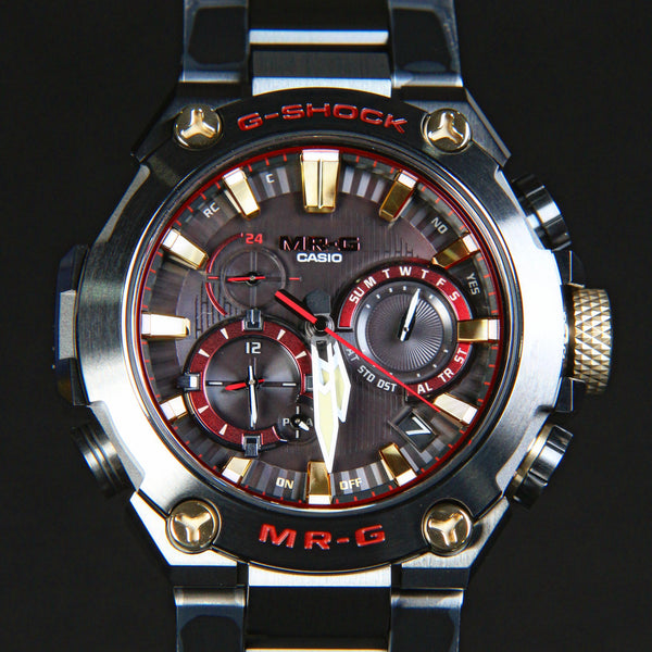 Casio G-Shock MR-G Titanium GPS Solar Akazonae Black & Red-Gold MRGB2000B-1A4 www.watchoutz.com