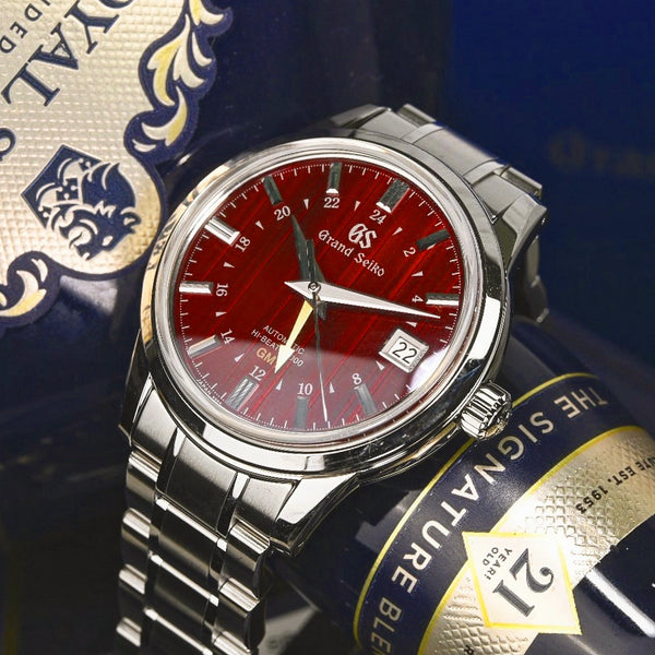 Grand Seiko Elegance Collection Mechanical Automatic Hi-Beat 36000 GMT Autumn Leaves SBGJ273 SBGJ273G www.watchoutz.com