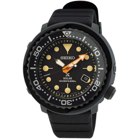 Seiko Prospex Solar 200m Diver “Black Series” Tuna Limited Edition (SNE577P1) www.watchoutz.com