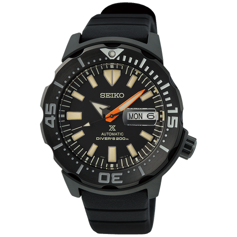 Seiko Prospex Automatic 200m Diver “Black Series” Monster Limited Edition (SRPH13K1) www.watchoutz.com