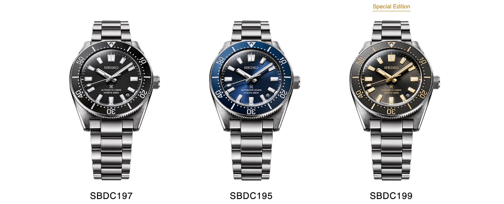 SEIKO PROSPEX Mechanical Divers 1965 Heritage - SBDC195, SBDC197 & SBDC199