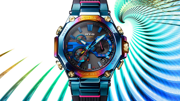 Casio G-Shock MT-G Tough Solar Rainbow IP Blue Phoenix Special MTG-B2000PH- 2AJR