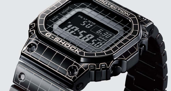 Casio G-Shock Full Metal Time Tunnel Grid Design Square Face GMW-B5000CS-1