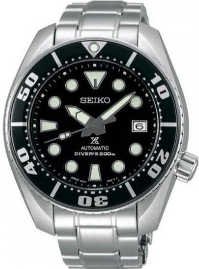 Seiko Prospex Mechanical Automatic 200M Diver Black-Dial Sumo SBDC031 –  WATCH OUTZ