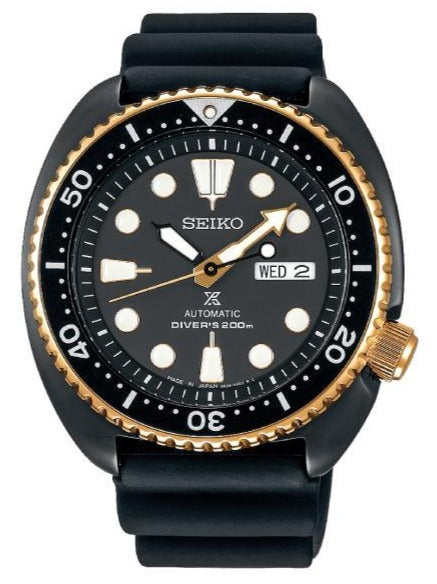 Seiko Prospex Automatic 200M Diver Black-Gold Turtle SBDY004 – WATCH OUTZ