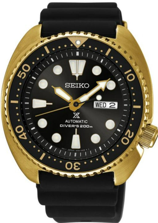 Seiko Prospex Automatic 200M Diver's Watch Gold-Black Turtle SRPC44 – WATCH  OUTZ