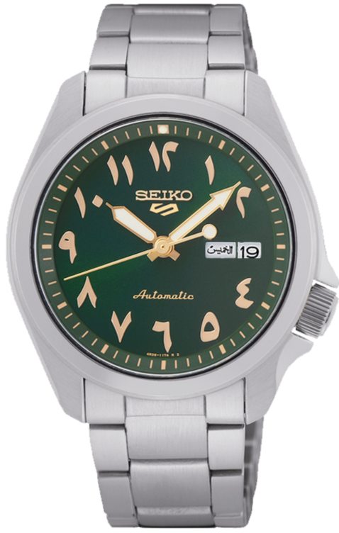 Seiko 5 Sports Automatic Arabic Numeric Date Display Green Dial SRPH49 –  WATCH OUTZ