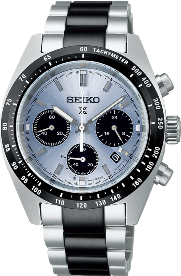 Seiko Prospex Speedtimer Solar Chronograph Limited Edition Icy Blue Dial  SSC909 (SBDL093)