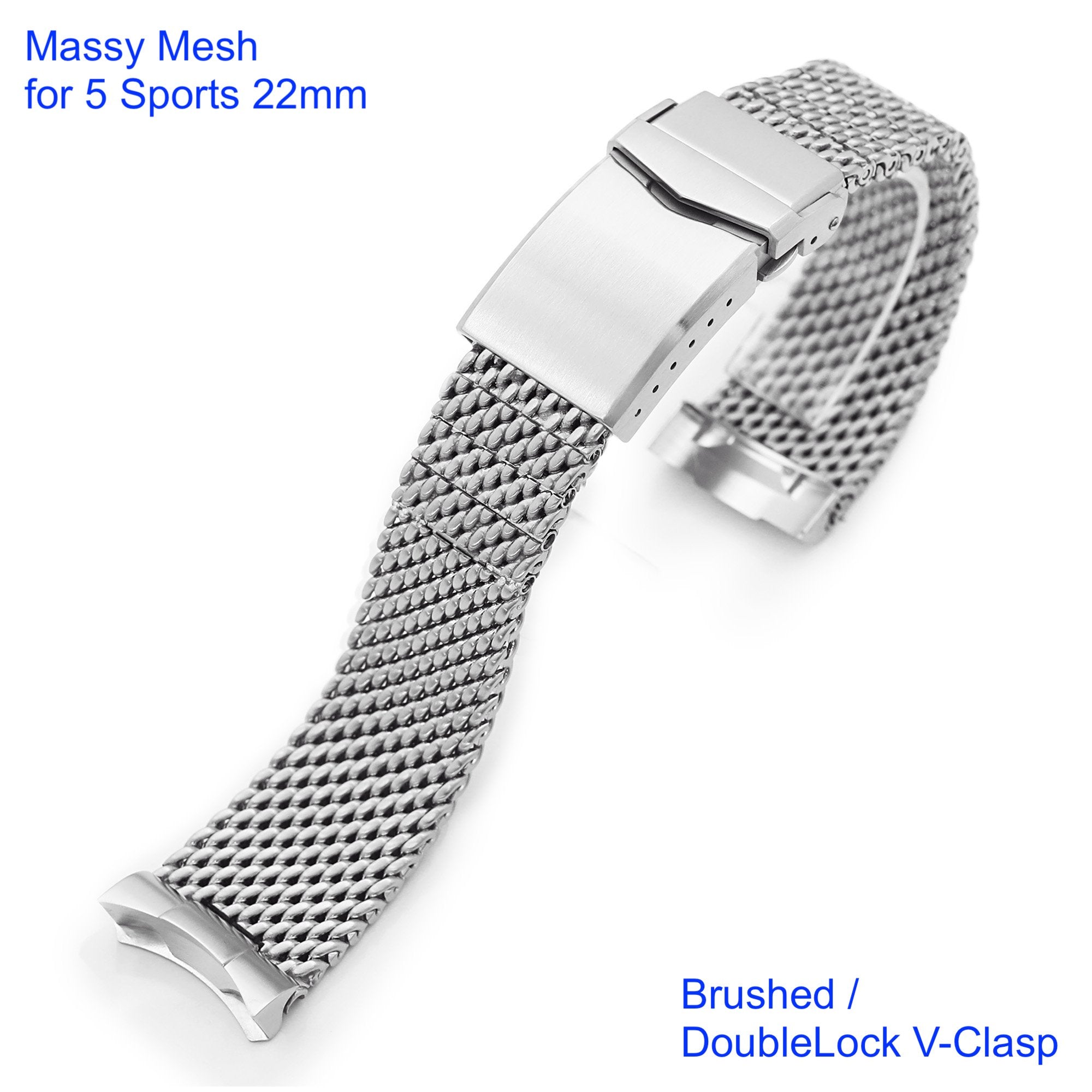 Massy Mesh Stainless 316L Steel Watch Bracelet for Seiko – WATCH OUTZ