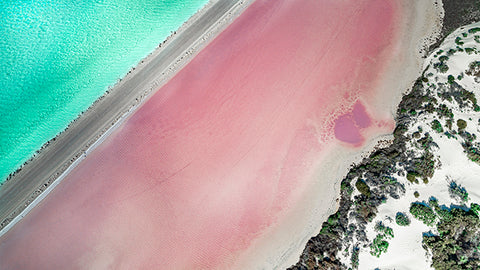 Australia Pink Lake Photo Art - Lake MacDonnell in all its otherwordly beauty! Best appreciated from above. Fine Art Photo Print. Pink Lake South Australia