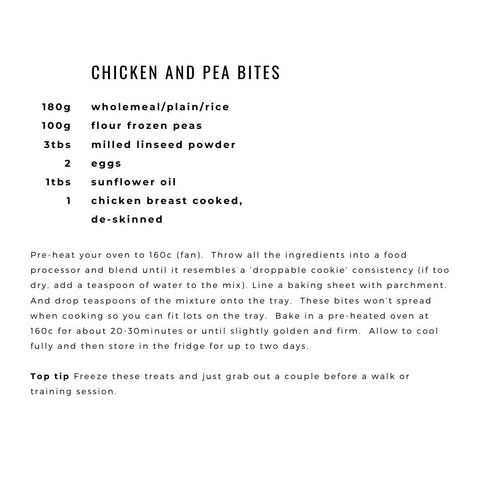 chicken and pea dog biscuit recipe