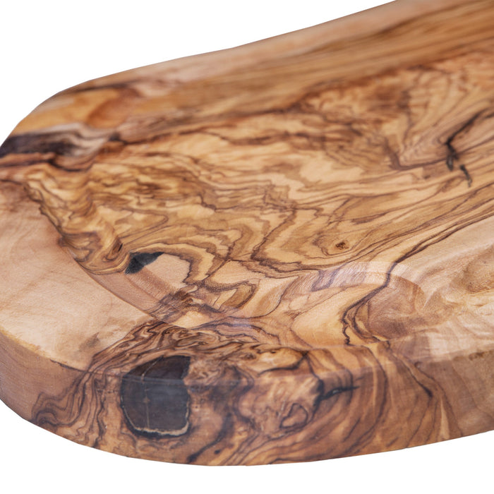 Afleiding droefheid Maestro Cutting board with juice channel oval olive wood 35-40x17 cm - Marvin's