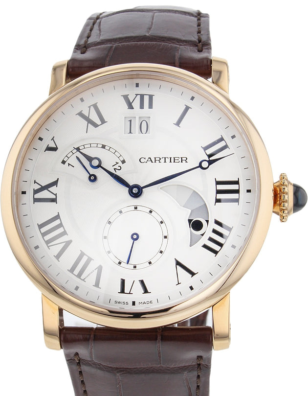 Cartier Rotonde Leather Automatic Mens 