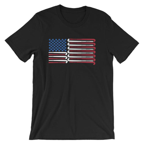 Field Hockey Shirt for Coaches - American Flag Field Hockey Sticks
