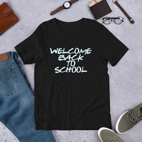 Welcome Back to School Minimalist Text Shirt for Teachers