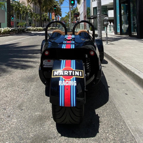 Martini Racing Vanderhall Wrap - Tail End Wheel Cover