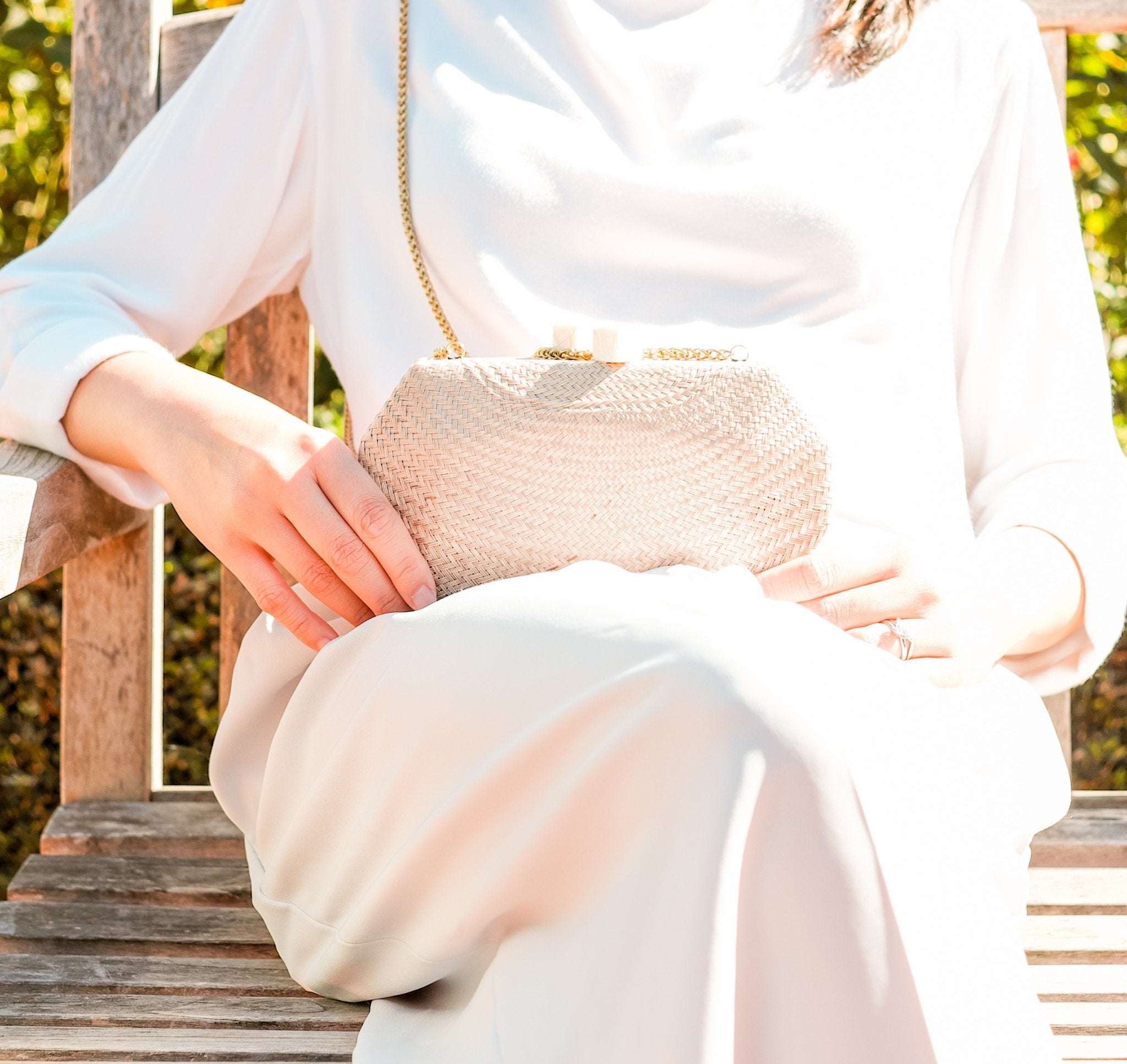 Pearl and Straw Clutch – My-Kim Collection