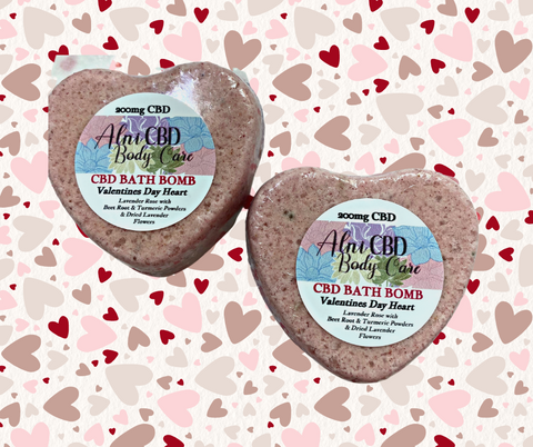 Two Pack Valentines Heart Bath Bombs