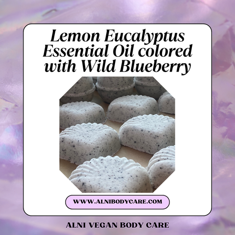 Lemon Eucalyptus colored with Wild Blueberry