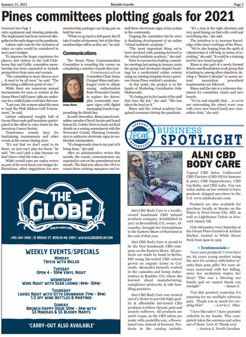 Alni CBD Body Care - Bayside Gazette Business Spotlight
