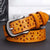 Vintage Hollow Out Flower Pattern Genuine Leather Waist Belts