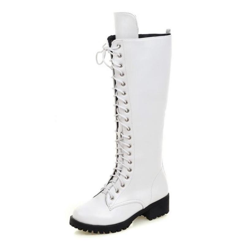 white goth boots