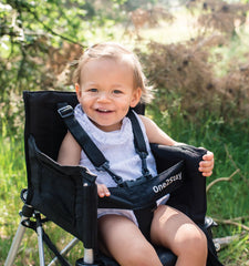 One2Stay戶內外兩用摺疊高腳餐椅/One2Stay 2ways Portable Highchair Black ;One2Stay香港澳門總代理,camping highchair,露營BB餐椅