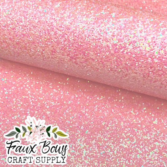 Bubblegum Pink faux Glitter Fabric