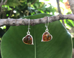 Baltic Amber Heart Earrings