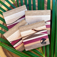 Custom Maui Made Wood Coasters by Zender Wood Creations