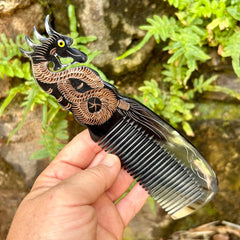 Hand Carved Dragon Comb