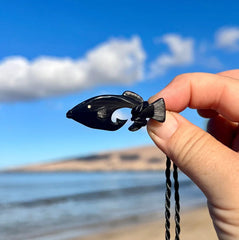 Hand Carved Ray Peters Humuhumunukunukuapua’a Necklace