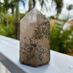 Large Polished Smoky Quartz Crystal Point