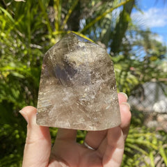 Medium Polished Smoky Quartz Crystal Point