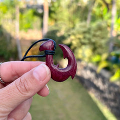 Purple Heart Wood Maui Fish Hook