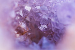 Close up of purple crystal