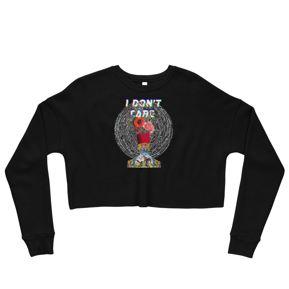 I Don't Care Crop Sweatshirt