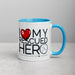 I Heart My Rescued Hero : Mug with Color Inside - dog mom gifts - dog dad gifts - FUREVER USA - Rescue Dog Books