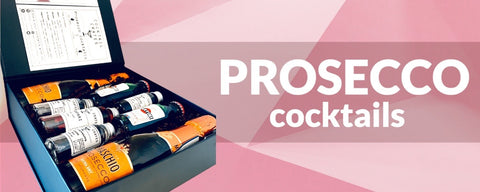 Prosecco cocktail Gift Set - Bellini, Mimosa, Kir Royale, Negroni Fizz