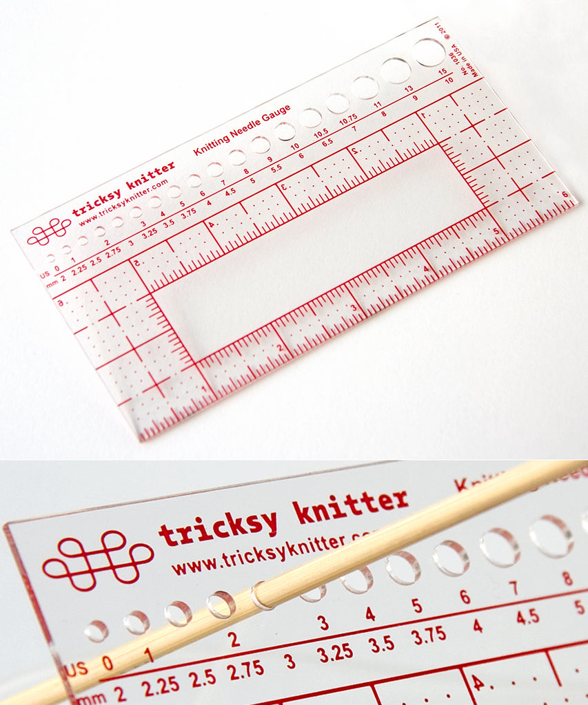 Knitting Needle Gauge and Ruler Tricksy Knitter