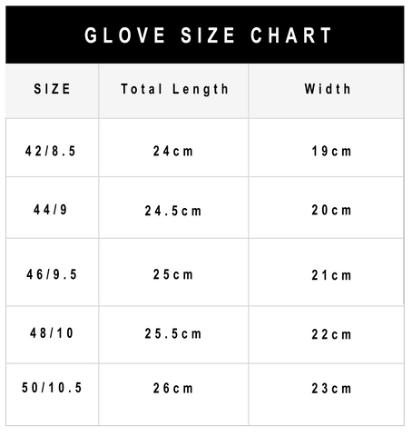 Crosby Size Chart