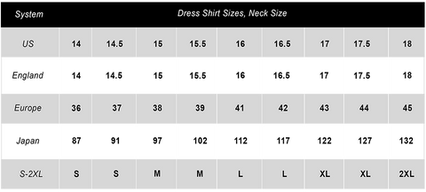 european suit sizes