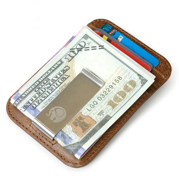 designer money clip card case