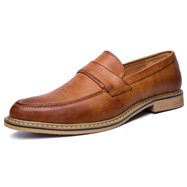 casual leather loafers