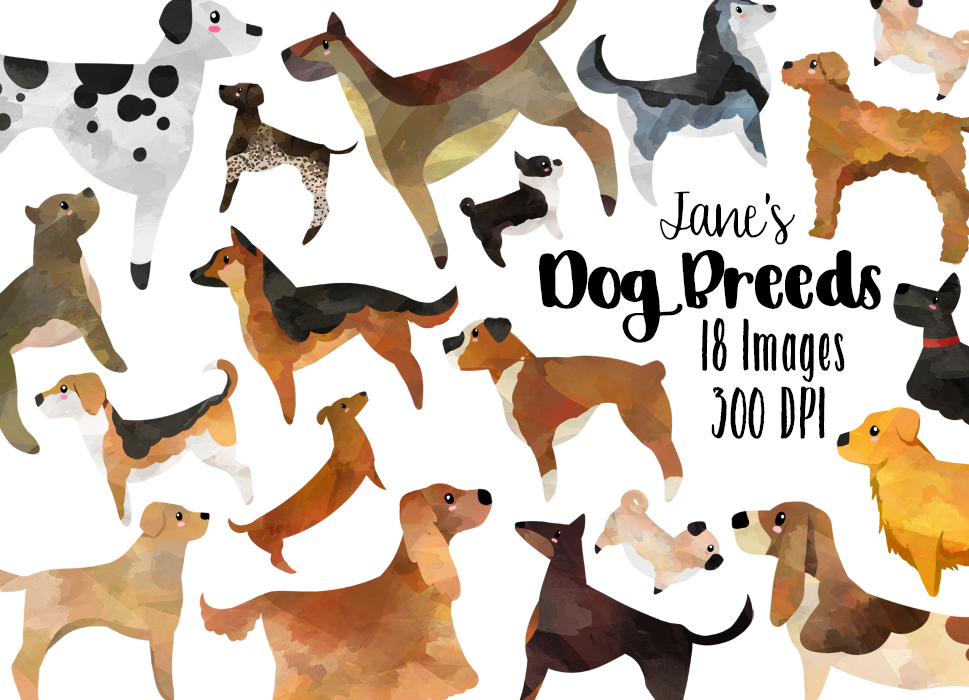 Download Dog Breeds Graphics Set - Digitalartsi